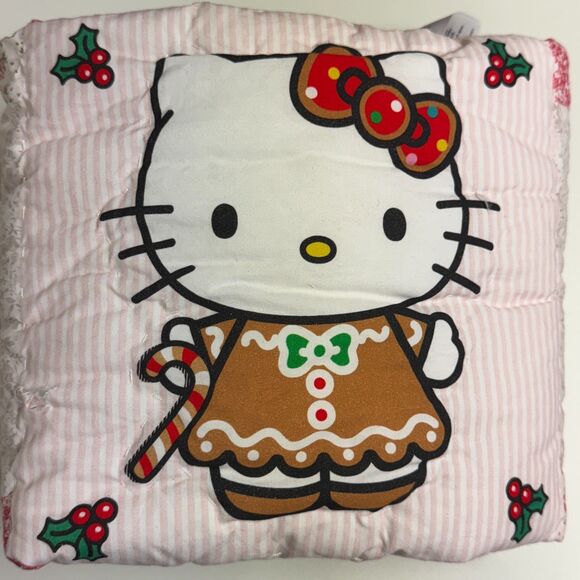 NWOT Pottery Barn Teen Hello Kitty® Gingerbread Quilted Cotton Standard Sham - Picture 3 of 11